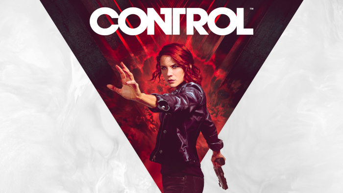 Banner image for Control the game featuring a red-headed female protagonist reaching out of the screen in front of a stylized background with the game title text above