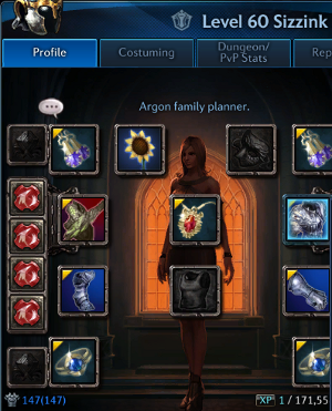character tab with item level